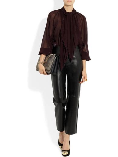 yves saint laurent leather pants